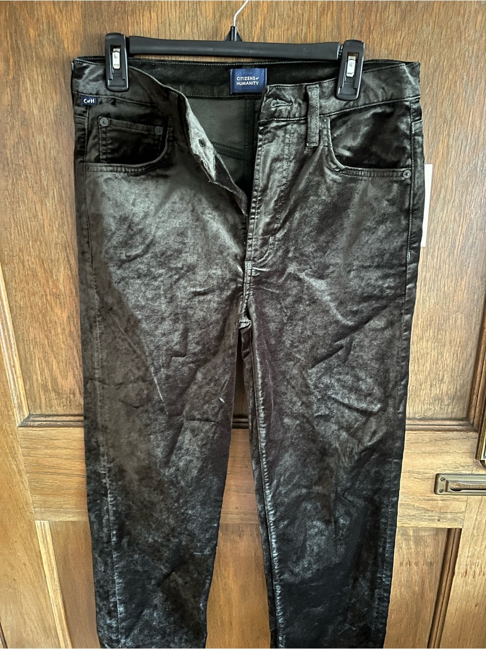 Citizens Of Humanity Olive green Velvet-Finish Pants